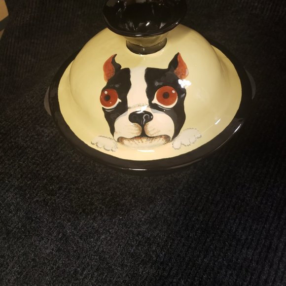 French Bulldog Tagine ( cooking/ baking pot )- Hand Made By Giesla Pferdekamper - Picture 3 of 5